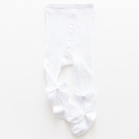 Collant Bébé Filles Espagnol Évidé, 0-2 Ans, Durable, Respirant en Coton, Maille Rouge Blanc