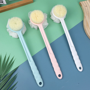 Brosse de bain double face à long manche avec éponge loofah pour le frottement du dos, usage adulte - Product Image 5