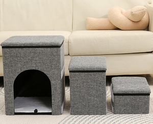 Escaleras plegables de alta resistencia para mascotas para perros y gatos Escalera de escalada para mascotas con compartimento de almacenamiento - Product Image 6