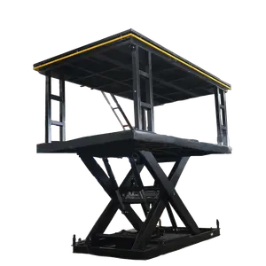 Scissor xe bãi đậu xe nâng văn phòng phẩm Scissor Lift nền tảng đôi boong xe nâng