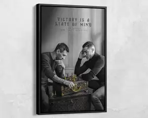 Messi & Ronaldo Chess Poster Football Legends Canvas Soccer Player Poster Football Wall Art Sport Home Decor