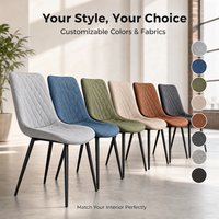 Chaise de salle à manger à dossier cuillère en tissu rembourré, en stock, avec un grand stock pour les acheteurs en gros