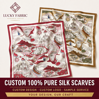 Écharpe 100% Soie de Mûrier 90x90cm Carrée Jacquard Tissée Classique Luxe Femme Châle Accessoire de Mode Personnalisé Design Sur Mesure