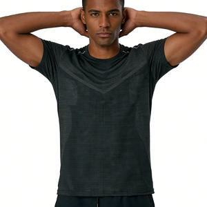 เสื้อยืดวิ่งออกกำลังกายแบบสั้น แขนสั้น พิมพ์ลายแบบซับลิเมชั่น คุณภาพสูง แห้งเร็ว ผลิตจากโพลีเอสเตอร์ 100% สำหรับผู้ชาย ออกแบบได้ตามต้องการ - Product Image 6