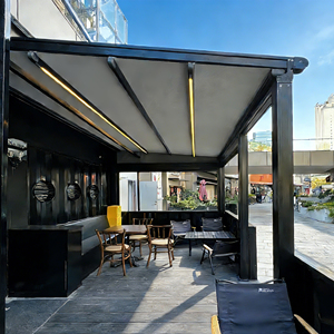 Auvent rétractable autoportant en aluminium avec toit en tissu imperméable <span class=keywords><strong>pour</strong></span> terrasse et pergola - Product Image 2