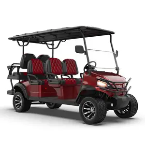 Sang trọng pháp lý đường phố Xe Điện cơ giới golfcart CE phê duyệt 4 + 2 mô hình off-road 12-14inch lốp xe điện Golf giỏ hàng
