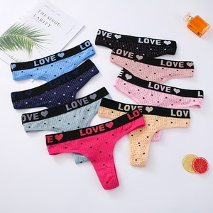 Mutandine perizoma perizoma in cotone da donna intimo intimo donna slip Sexy Lingerie pantaloni intimo donna lettera vita bassa - Product Image 1