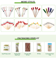 Produit populaire de gros brochette à boucles jetables en bambou