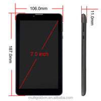 OEM 7 pulgadas Mediatek M706 Android GSM 3G Tablet PC Quad Core pantalla táctil con ranura para tarjeta Sim Wi-Fi nuevo producto de uso comercial