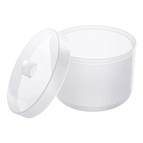 Caja transparente para limpiar brocas de uñas