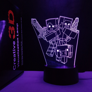 ไฟคริลิคสำหรับตกแต่งห้องโคมไฟ3D 7สีแบบสัมผัสพร้อมรีโมท2025สีอะนิเมะ3D - Product Image 4