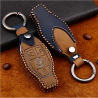 Keyyou — étui de clé de voiture en cuir véritable, pour Mercedes Benz W205, W213, GLC 260, C200, CLA, W176, W177, GLA, W213, GLK, accessoires