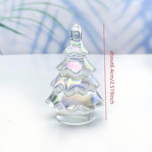 Décoration d'arbre de Noël en cristal de quartz fondu haute clarté, effet Aura Angélique, sculptée à la main, artisanat en cristal, vente en gros pour cadeaux - Product Image 4