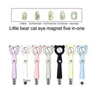 Bande magnétique porte-outils 6-en-1 Bear Strong, outil magnétique pour nail art (pentagramme, perles de verre, boule ronde, œil de chat), vente en gros