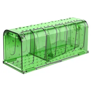 Caja de captura humana segura, trampa de plástico reutilizable para captura en vivo, trampa de túnel inteligente para ratas, roedores, trampas para ratones domésticos, trampa de plástico para ratones