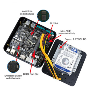 ينغ أفضل البسيطة PC i7 7500u المعالج <span class=keywords><strong>2</strong></span> Lan هيكلى سطح المكتب الألعاب الكمبيوتر مع 4 USB3.0 <span class=keywords><strong>2</strong></span> USB2.0 - Product Image 6