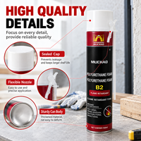 Scellant en mousse de polyuréthane ignifuge à séchage rapide et forte adhérence MUCHAO A22 750ml pour l'étanchéité des portes, des fenêtres et des tuyaux