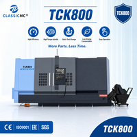 Tour CNC TCK800, alésage de broche 105 mm, mandrin hydraulique A2-11 de 18 pouces, moteur principal 15 kW pour le tournage de grandes pièces