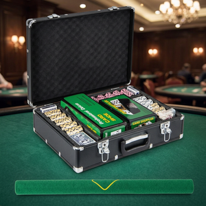 Set di 600 Fiches da Poker Nere da 14 Grammi in Argilla Claytec con Valigetta Modello D0100HPFKXY per Giocatori e Intrattenimento - Product Image 3