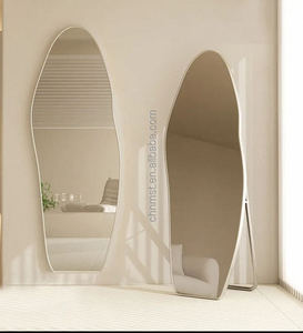 Moderno Full-Length in piedi Wave Frame Dressing specchio a buon mercato parete decorativa per la casa di vetro per uso di bellezza del salone - Product Image 4