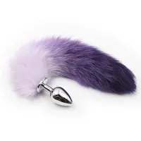 Plug anal queue de renard, jouet sexuel pour adultes, pour femmes et hommes, 100% étanche, sensation réaliste, violet