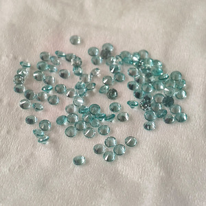 Pierres précieuses de laboratoire de 1 mm à 1,5 mm, couleur Paraiba, taille ronde, pierres synthétiques pour la fabrication de bijoux - Product Image 4