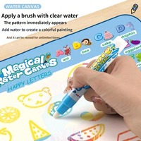 Toile d'écriture réutilisable avec stylo magique, tapis à gribouiller sans désordre, tableau de dessin pour les tout-petits, jouet éducatif pour enfants