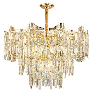 Lustre moderne en cristal à LED, lampe de plafond ronde multi-têtes pour salon, chambre, hôtel, salle de mariage - Product Image 4