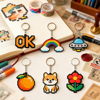 Porte-clés personnalisés en PVC style Pixel Art, rétro, jeux vidéo, dessins animés, en caoutchouc souple, breloques Kawaii, souvenirs pour événements Comic Con
