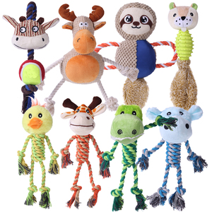 Jouets à couiner pour animaux de compagnie, animaux en peluche, renard, lapin, chien, jouets à tirer, jouet pour chien activé par le mouvement - Product Image 2