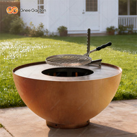 Barbecue Robuste en Métal Grills Nouveau Design Européen pour Jardins Cuisines Foyer Barbecue d'Extérieur en Acier Corten au Charbon
