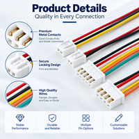 Connecteur XH PCB 2 3 4 5 6 broches, pas de 2,54 mm, boîtier blanc, fils pré-câblés, câblage de carte OEM personnalisé, connecteur XH 2,54 mm