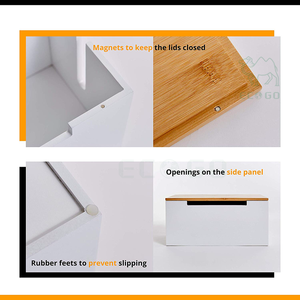 ตัวจัดระเบียบสายไฟไม้สีขาวขนาดใหญ่และฝาครอบไม้ไผ่สำหรับพื้นหรือใต้โต๊ะเพื่อซ่อนและยึดสายไฟ - Product Image 2