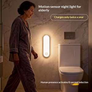 Automatic Wireless Battery Operated Led <b>Rechargeable</b> Mini Under Cabinet Closet Wardrobe Motion Sensor <b>Night</b> <b>Light</b> - Product Image 5