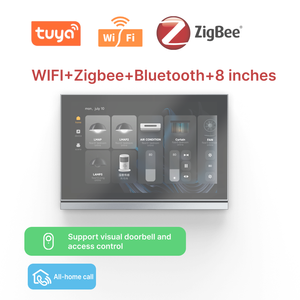 Hệ thống nhà thông minh 8 inch với wifi ZigBee Gateway máy chủ âm nhạc đa chức năng màn hình cảm ứng tường trung tâm điều khiển trung tâm hiển thị IPS - Product Image 4