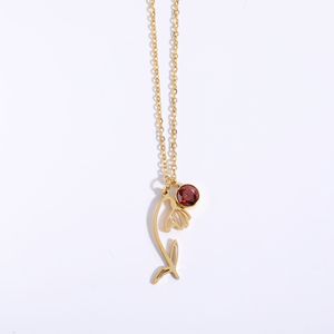 Cubique 12 mois Fleur Collier Zircon Pierre De <span class=keywords><strong>Naissance</strong></span> Pendentif Bracelet Dames Zodiaque Fleur Anniversaire <span class=keywords><strong>Naissance</strong></span> Fleur - Product Image 6