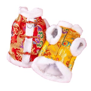 चीनी नए साल के लिए पालतू बिल्ली सर्दियों चीनी शैली कपास वेस्ट और वसंत उत्सव झेजियांग मूल - Product Image 5