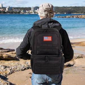 Mochila Táctica de Doble Compartimento para Hombre, Bolsa Térmica Grande para Almuerzo con 2 Compartimentos, Bolsa Térmica de Poliéster Suave - Product Image 2