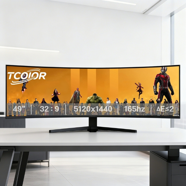 Hot Sale Curved Screen Gaming Monitor 5K 49 Inch 5120x1440 Widescreen High-definition Display HDR with Lifting Base for Office