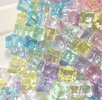 Cubes de glace artificiels en acrylique de forme irrégulière, design Art Déco, multicolores, transparents, écologiques, pour la décoration artisanale, la photographie et le remplissage de vases