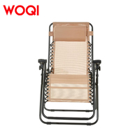 WOQI léger métal pliable Portable Camping chaise réglable haut dossier confortable extérieur terrasse plage chaise oreiller