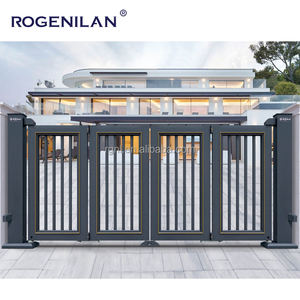 Puertas Plegables <span class=keywords><strong>de</strong></span> Aluminio Rogenilan, Puertas Metálicas Exteriores <span class=keywords><strong>de</strong></span> Estilo Cantilever, Puerta Plegable Doble para Jardín, Entrada <span class=keywords><strong>de</strong></span> Vehículos, Puertas <span class=keywords><strong>de</strong></span> Seguridad - Product Image 6