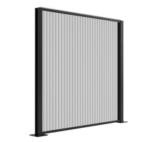 Clôture en treillis métallique 358 en acier de 8 pieds, anti-escalade et anti-coupure, avec revêtement en poudre noire et modélisation 3D, pour la vente en gros
