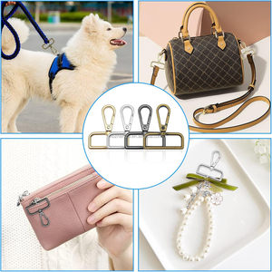 Có thể tháo rời vuông vòng xoay tôm hùm Clasp kim loại túi móc khóa Keychain túi xách không may Webbing phụ kiện phần cứng - Product Image 5