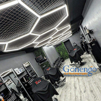 Fournisseurs de lumières de scène hexagonales à LED super lumineuses pour gymnase et studio de danse, conçues sur mesure