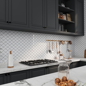 Jeedeson trang trí tường backsplash cho màu Be 10pcs vỏ và thanh kính gạch backsplash không có vữa không thấm nước - Product Image 6