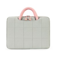 Sac à main élégant matelassé à motif quadrillé, housse de protection antichoc pour ordinateur portable, idéal pour le travail, l'université et les voyages