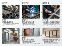 Pieds de table en métal robustes en forme de U, support de table à manger en fer, base de comptoir, quincaillerie pour mobilier commercial de restaurant