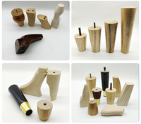 Pieds de meubles en bois de remplacement, pieds de canapé en bois, pieds de canapé en bois massif
