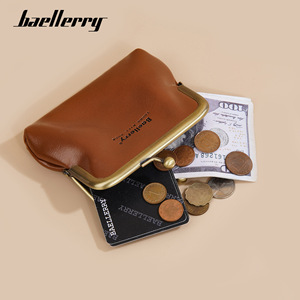 กระเป๋าใส่เหรียญ Baellerry หนังเคลือบน้ำมันขนาดเล็ก กระเป๋าสตางค์ผู้หญิงแบบกะทัดรัด ใช้ได้ทุกวัน - Product Image 2